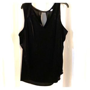 V Neck Sleeveless Velvet Top